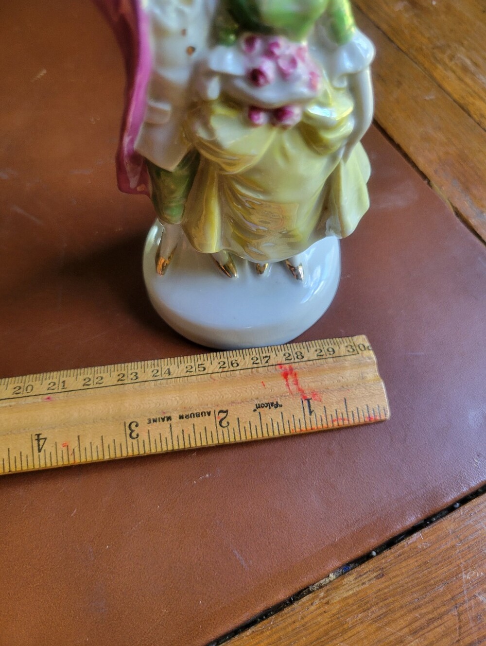 Vtg Porcelain Boudoir Lamp Base Colonial Courting Couple Figurine #12400 MCM - Picture 3 of 11